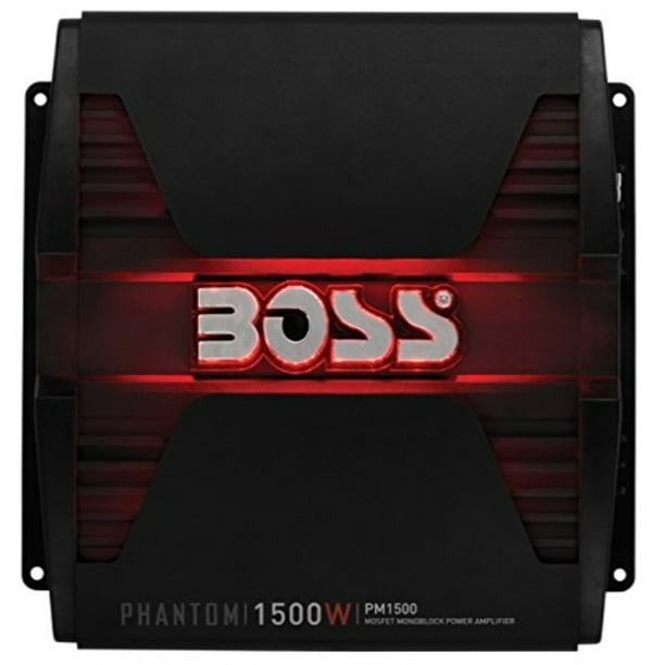 Monoblock Mosfet Car Amplifier with Remote Subwoofer Control BOSS Audio Systems PM1500 Phantom 1500 Watt 2 4 Ohm Stable Class AB